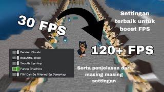 Cara boost FPS di minecraft bedrockPE Game auto lancar jaya  Kayletto