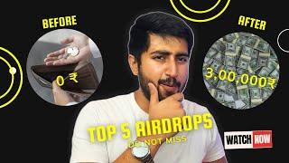 TOP 5 BEST AIRDROPS 2024  Claim 3 Lakh from this Airdrop  Free Confirmed Airdrop  Abhi Dekhlo 