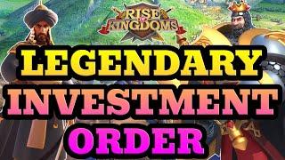 LEGENDARY COMMANDER INVESTMENT ORDER Rise Of Kingdoms Commander Investment Guide RoK - Pre SoC