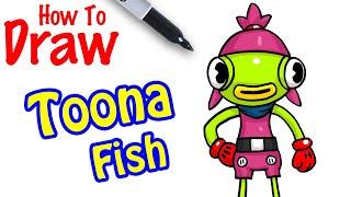 How to Draw Toona Fish  Fortnite