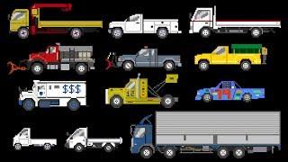 Trucks 2 - Sports Winter & Street Vehicles - The Kids Picture Show Fun & Educational