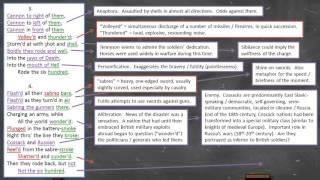 Alfred Tennyson - The Charge of the Light Brigade - Annotation