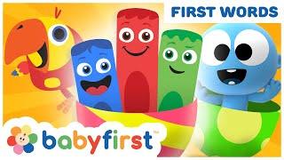 Toddler Learning Video Words w Color Crew & Larry  Baby Learning First Words & ABC  Baby First TV