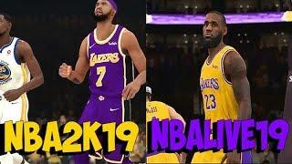 NBA LIVE 19 VS NBA 2K19 GAMEPLAY AND GRAPHICS COMPARISON