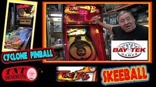 #1372 Bay Tek FIRE BALL Skeeball Machine-Midway RAMPAGE WORLD TOUR Arcade Video Game-TNT Amusements