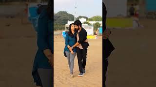 vishnukanth and samyuktha romantic reel video at beach 