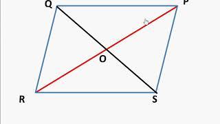 Maths -  समांतर चतुर्भुज के विकर्ण Diagonals of a parallelogram - Hindi