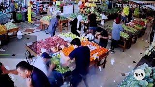 CCTV captures moment of explosion in Beirut supermarket  VOANews