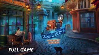 CRIMINAL ARCHIVES ALPHABETIC MURDERS CE FULL GAME Complete walkthrough gameplay - ALL COLLECTIBLES