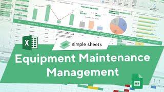Equipment Maintenance Management Excel & Google Sheets CMMS Template Step-by-Step Video Tutorial