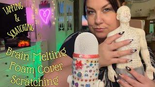 Divine Foam Cover Scratching • Tapping & Scratching • Super Tingly ASMR •