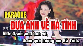 KARAOKE Đưa Anh Về Hà Tĩnh - Nhạc karaoke tone Nữ beat chuẩn dễ hát nhất