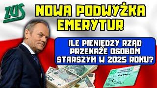 ️Nowa podwyżka emerytur. Ile pieniędzy rząd przekaże osobom starszym w 2025 roku?