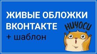 Как сделать живую обложку ВКонтакте  + ШАБЛОН