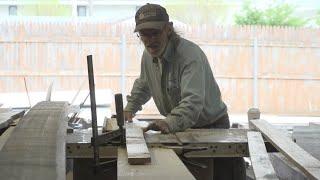 Building the V-Bottom Skiff - Episode 31  Finishing the knees and getting out the inwhales