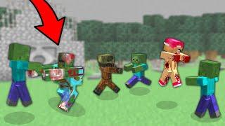 ZOMBIE GANG BEATING EVIL ZOMBIE  - Minecraft