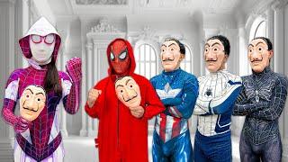 SUPERHEROs Story  Catch SPIDER-GIRL If You Can  BAD GUYS   Live Action Battle Story 