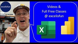 Introduction to the excelisfun Channel @ YouTube Excel & Power BI Videos & Free Classes_