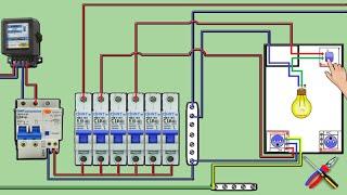 توصيل القواطع الكهربائية  Branchement dun tableau électrique