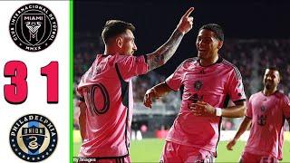 Messi Show 2Goal Freekick Inter Miami VS Philadelphia 3\1 American Leagua All Goal Hilghilght 2024HD