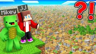 JJ and Mikey Found a Super Village in Minecraft  - Maizen