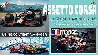 Guide to Creating a Basic Custom Championship in Assetto Corsa with Content Manager