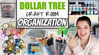 DOLLAR TREE CRAFT ROOM ORGANIZATION HACKS & IDEAS  Organization On A Budget  Dollar Tree DIY