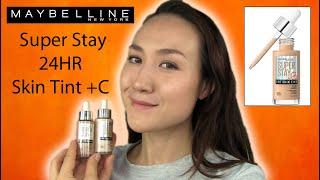 Maybelline Super Stay 24HR Skin Tint + Vitamin C  Wear Test & Review