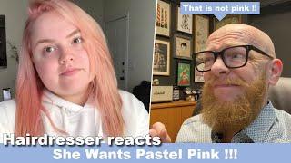She wants Pastel Pink Hair - Hairdresser reacts to Hair Fails #hair #beauty