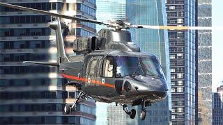 Sikorsky S76 B landing & takeoff at East 34th street heliport New York  helicopter