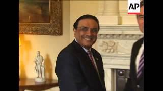 British PM Brown meets Pakistans President Zardari