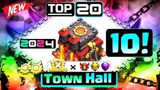 TOP 20 TH10 WAR BASE+WITH LINK2024BASE TH 10 TERKUAT anti 3 Star & anti Dragon war base 2024