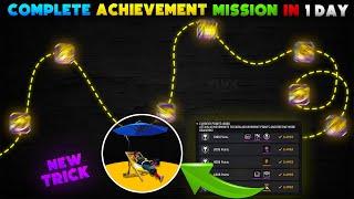 How to Complete Achievement Mission in 1 Days  Freefire Achievement Mission New Trick Free Emote