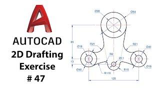 AutoCAD 2D Drafting Exercise # 47 - Basic to Advance in Hindi
