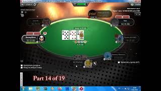 Winning of PokerStars online Holdem Bounty Tournament 22$ Part 14 of 19.