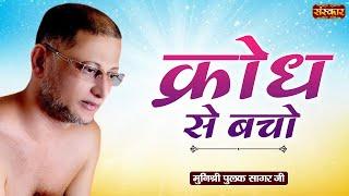 क्रोध से बचो  Munishri Pulak Sagar Ji  कड़वे प्रवचन  Sanskar TV