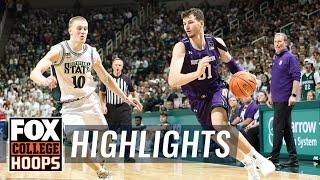 Northwestern Wildcats vs. Michigan State Spartans Highlights  CBB on FOX