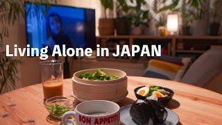 Living Alone in TOKYO  Grocery Shopping  Home Cooking  Snowy Nights  Life in JAPAN