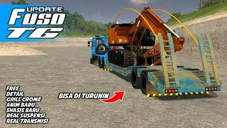 MOD TRUCK FUSO TG TRAILER BUSSID  MUAT EXCAVATOR BERAT TAPI KUAT SIAP LIBAS SEGALA MEDAN