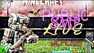 Minecraft SMP LIVE  PUBLIC SMP 247 JAVA + BEDROCK  FREE TO JOIN #live #smp #minecraft