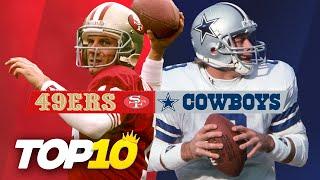 Cowboys vs 49ers La Rivalidad Eterna  Top 10 Momentos Espectaculares  NFL