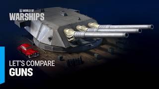 Dry Dock Guns Comparison. Which ship is the most powerful?