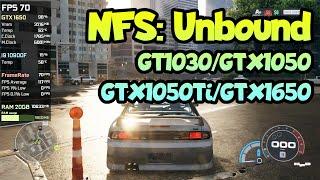  Need For Speed Unbound на слабом ПК GT1030GTX1050GTX1050TiGTX1650