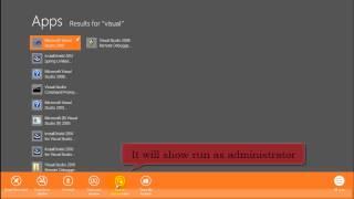 Windows 8 run Program  Application as administrator