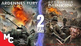 Ardennes Fury + Operation Dunkirk  2 Full Movies  Action War WW2  Double Feature