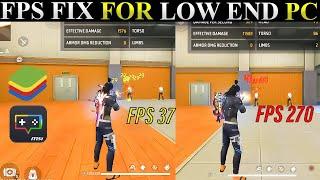 HOW TO FIX FPS FOR FREE FIRE LOW END PC  BLUESTACKS  MSI