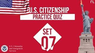 US Citizenship Practice Quiz Set 7