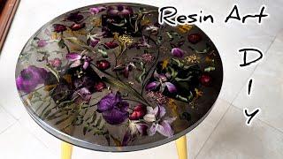 Resin Art Tutorial  Amazing Table of Flowers and Epoxy