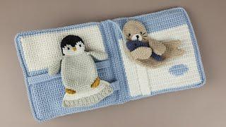 Вязаная полярная книжка крючком #shorts Crochet pattern Polar Quiet Book