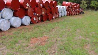 Went after a Big Load of 55 Gallon Drums today.